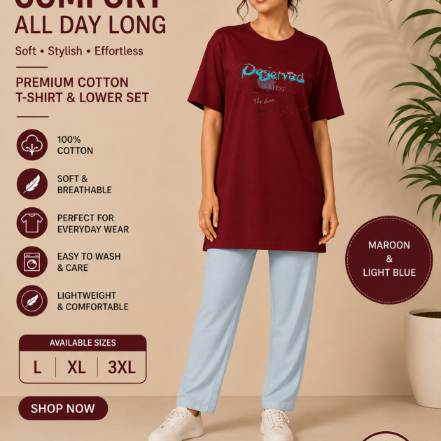 Women Cotton Night Suit Set Online | Comfortable Nightwear – Trendstox